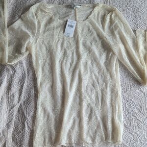 BKE Cream Lace Blouse